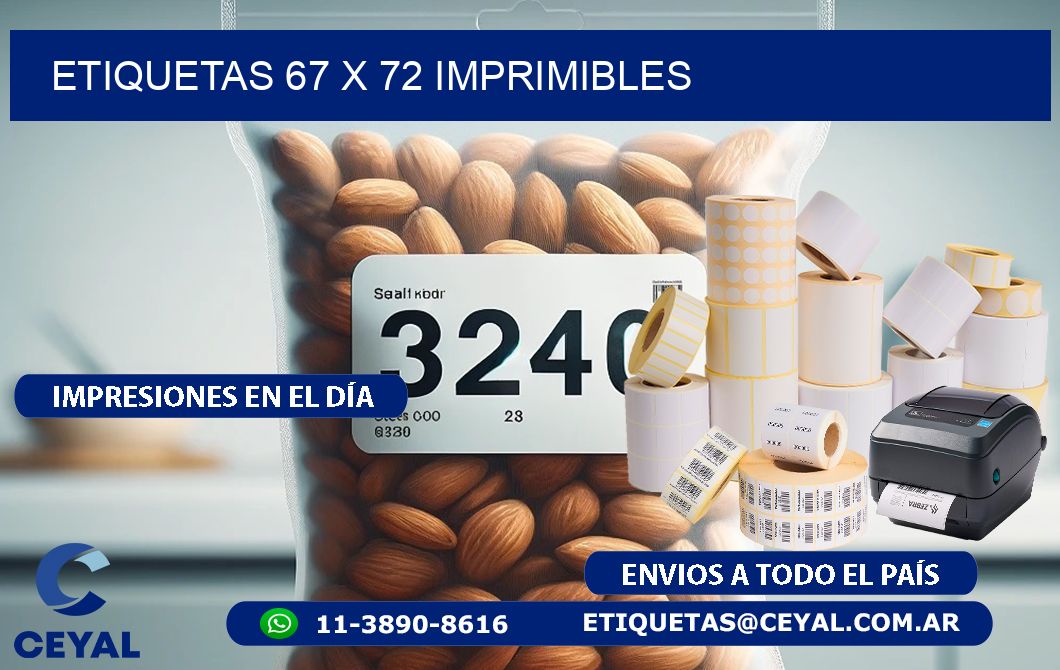 ETIQUETAS 67 x 72 IMPRIMIBLES