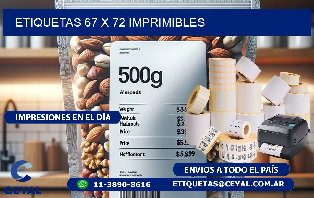 ETIQUETAS 67 x 72 IMPRIMIBLES