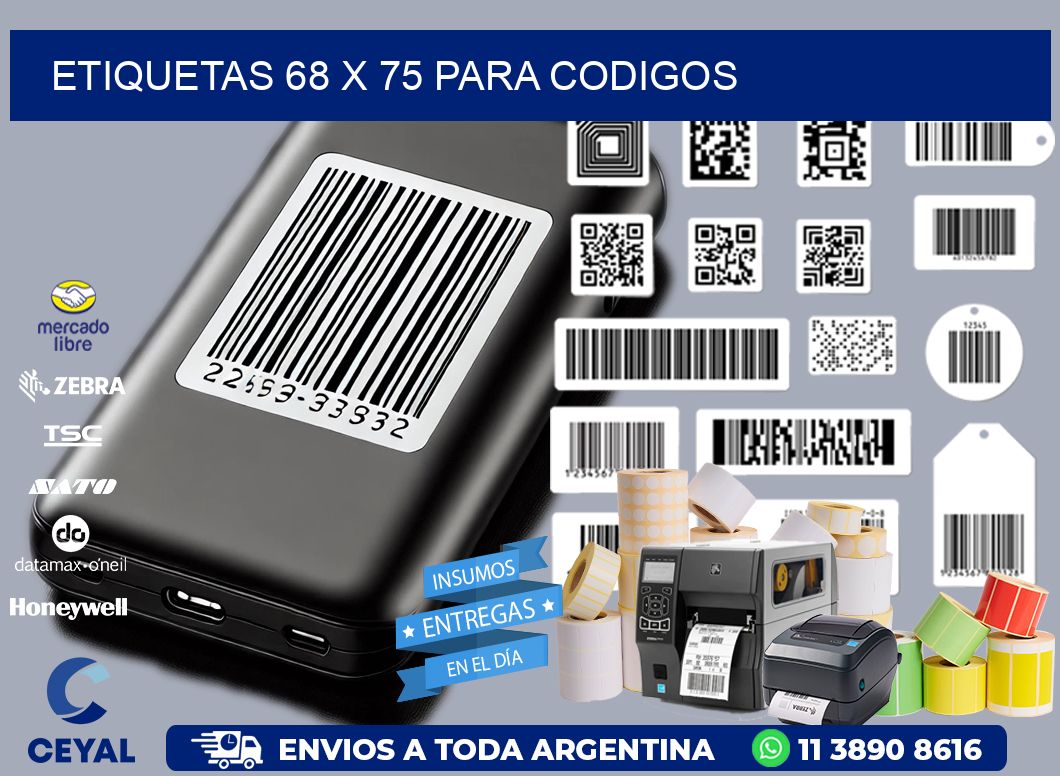 ETIQUETAS 68 x 75 PARA CODIGOS