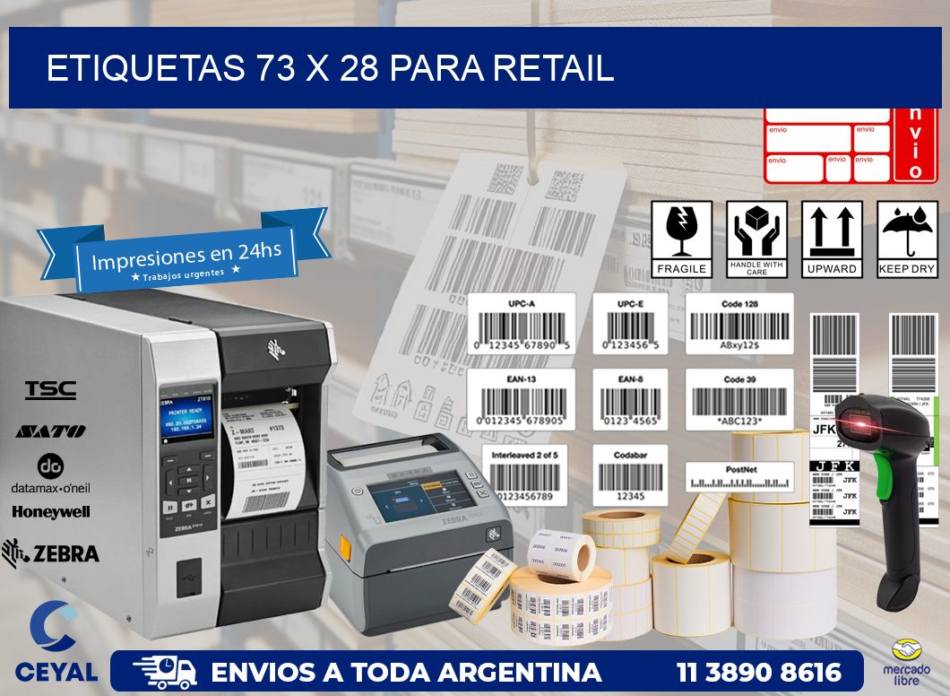 ETIQUETAS 73 x 28 PARA RETAIL