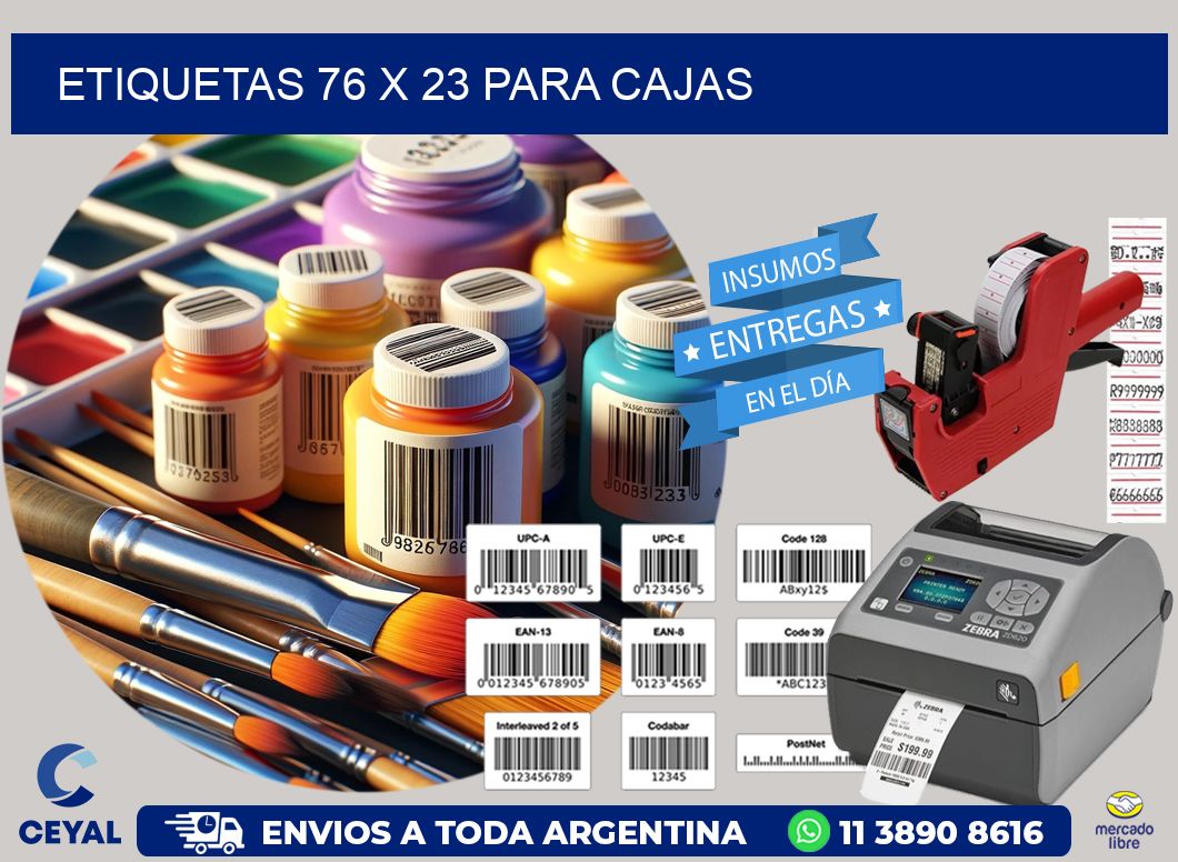 ETIQUETAS 76 x 23 PARA CAJAS