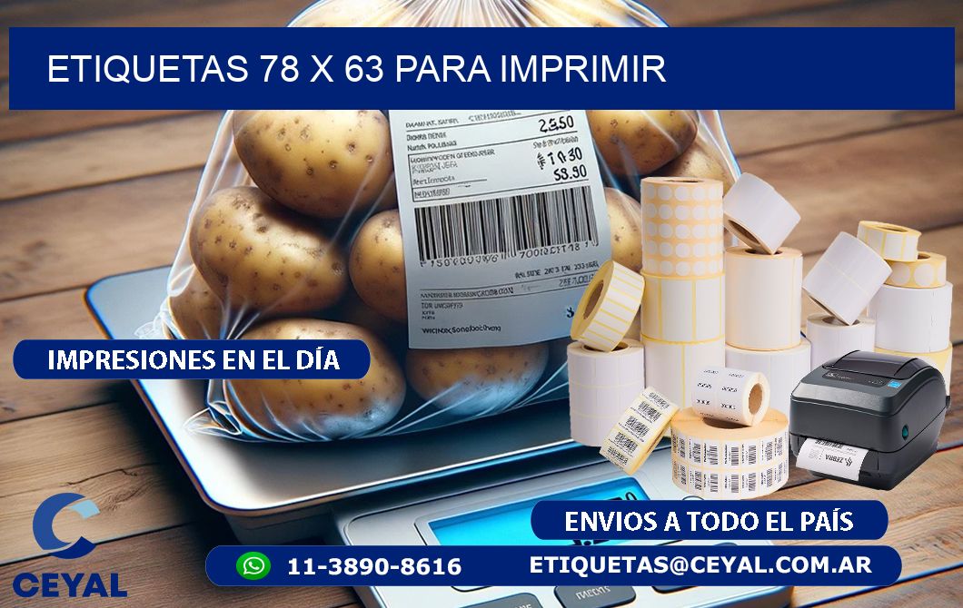 ETIQUETAS 78 x 63 PARA IMPRIMIR
