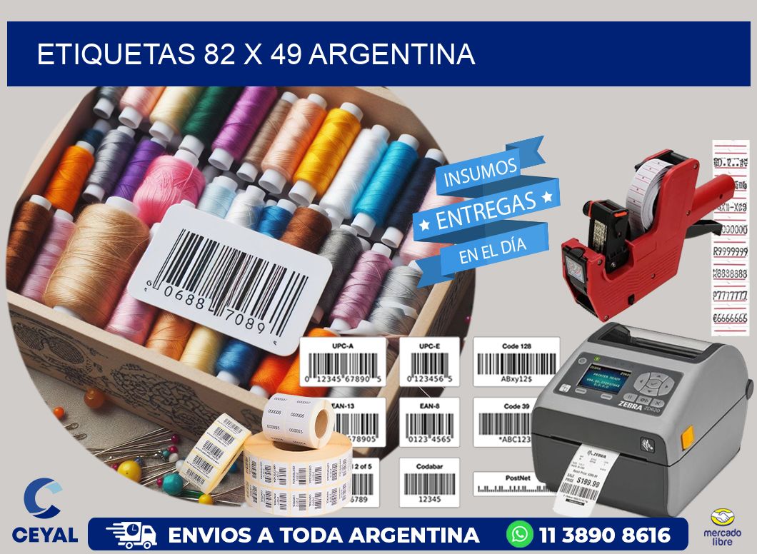 ETIQUETAS 82 x 49 ARGENTINA