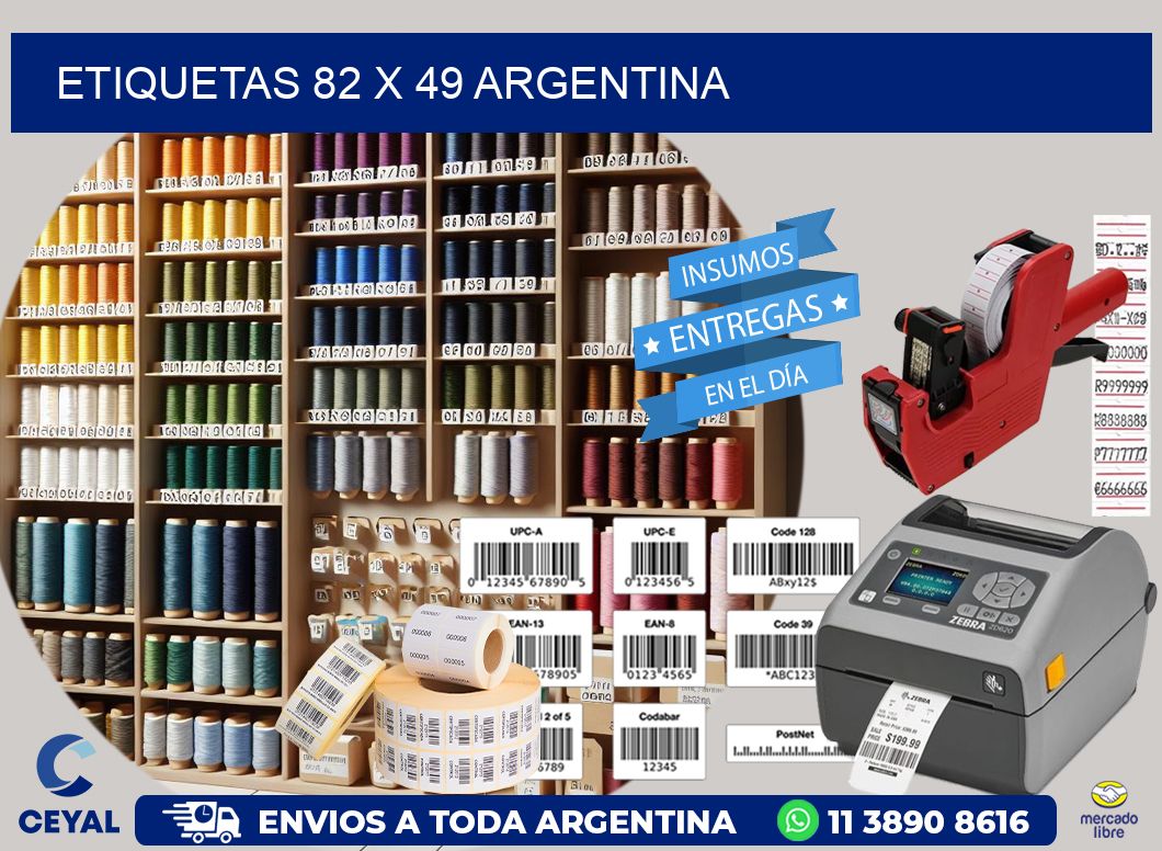 ETIQUETAS 82 x 49 ARGENTINA