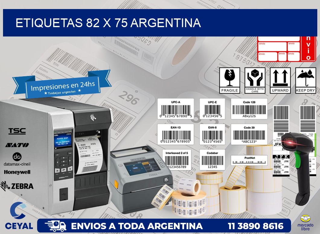 ETIQUETAS 82 x 75 ARGENTINA