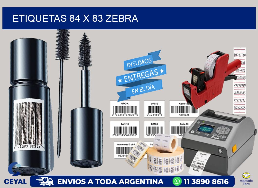 ETIQUETAS 84 x 83 ZEBRA