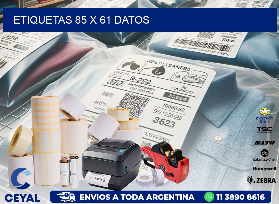 ETIQUETAS 85 x 61 DATOS
