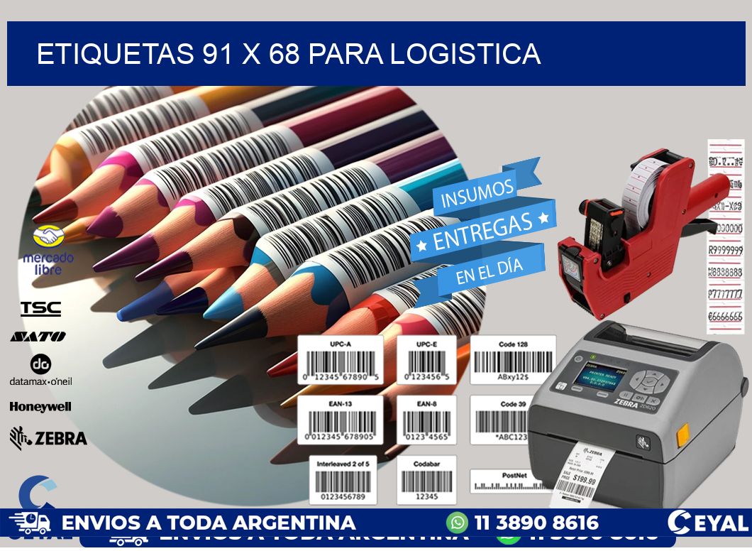 ETIQUETAS 91 x 68 PARA LOGISTICA