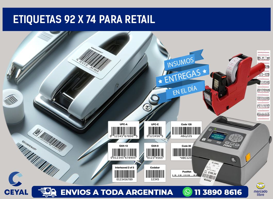 ETIQUETAS 92 x 74 PARA RETAIL