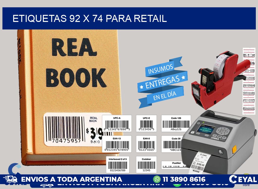 ETIQUETAS 92 x 74 PARA RETAIL