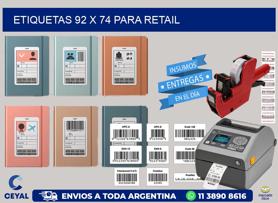 ETIQUETAS 92 x 74 PARA RETAIL
