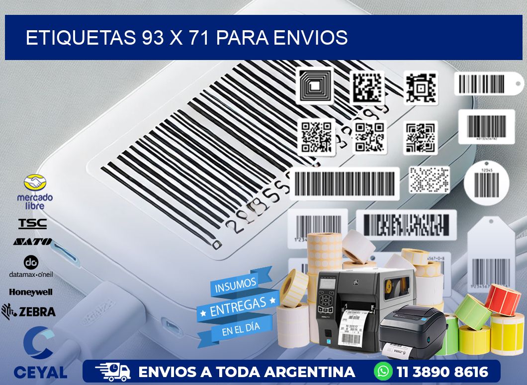 ETIQUETAS 93 x 71 PARA ENVIOS