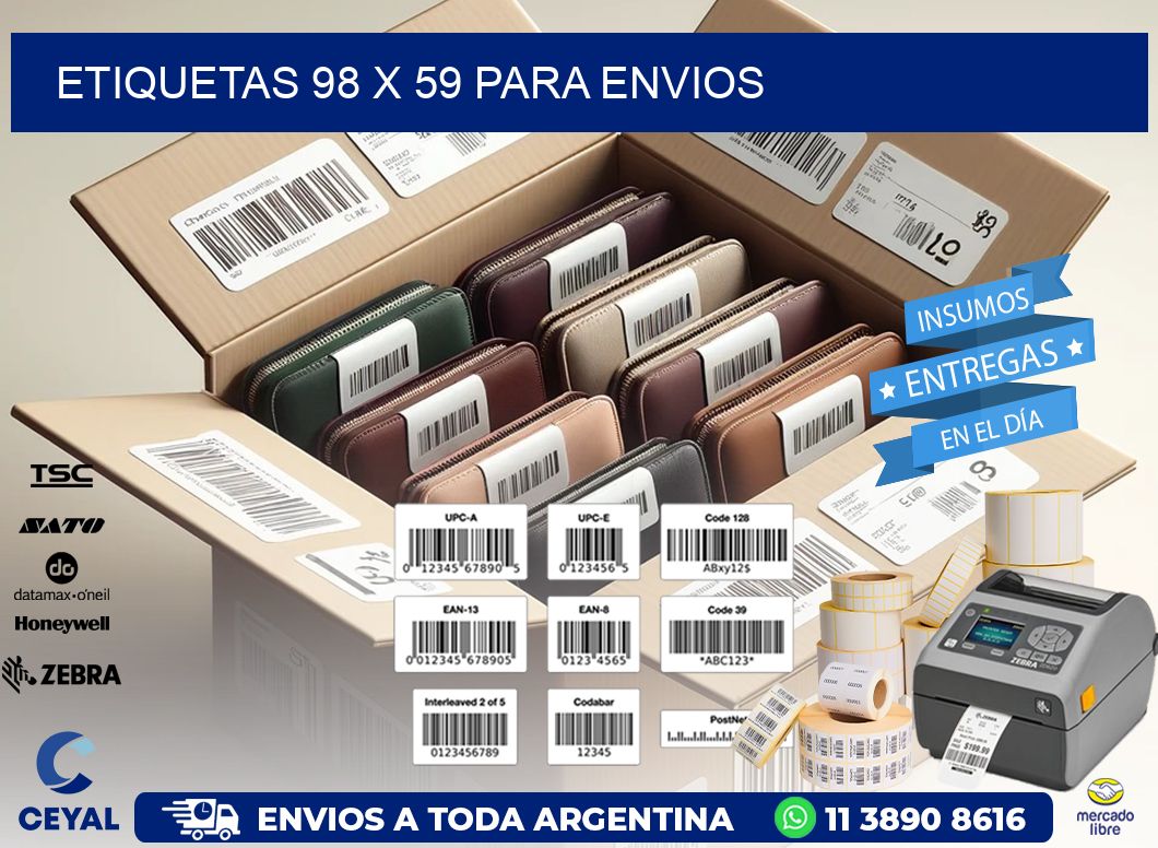ETIQUETAS 98 x 59 PARA ENVIOS