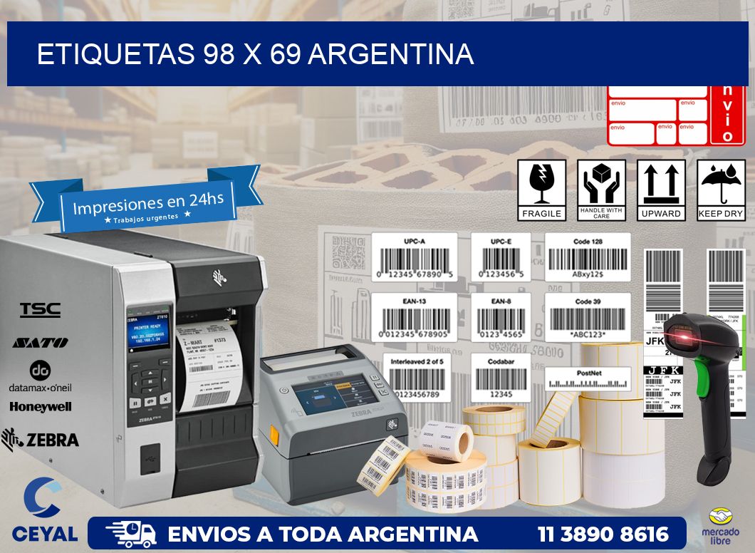 ETIQUETAS 98 x 69 ARGENTINA