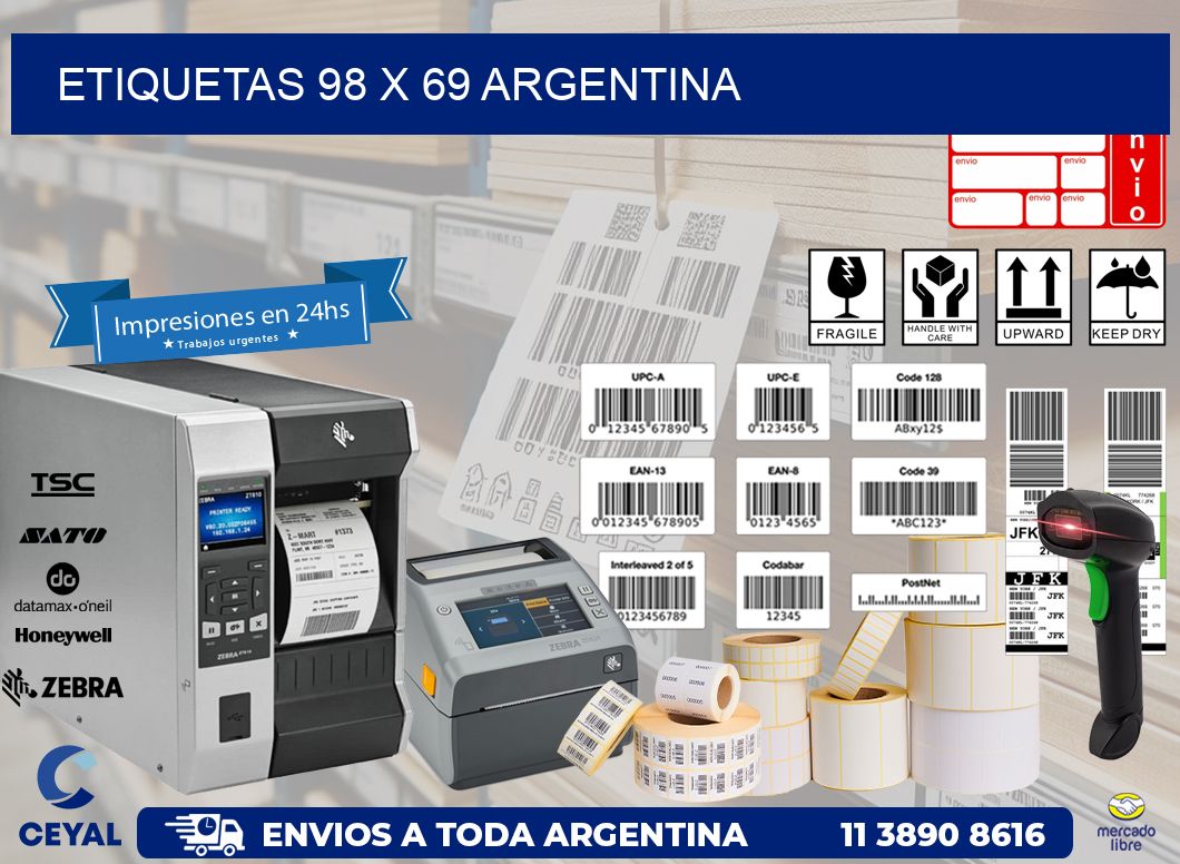 ETIQUETAS 98 x 69 ARGENTINA