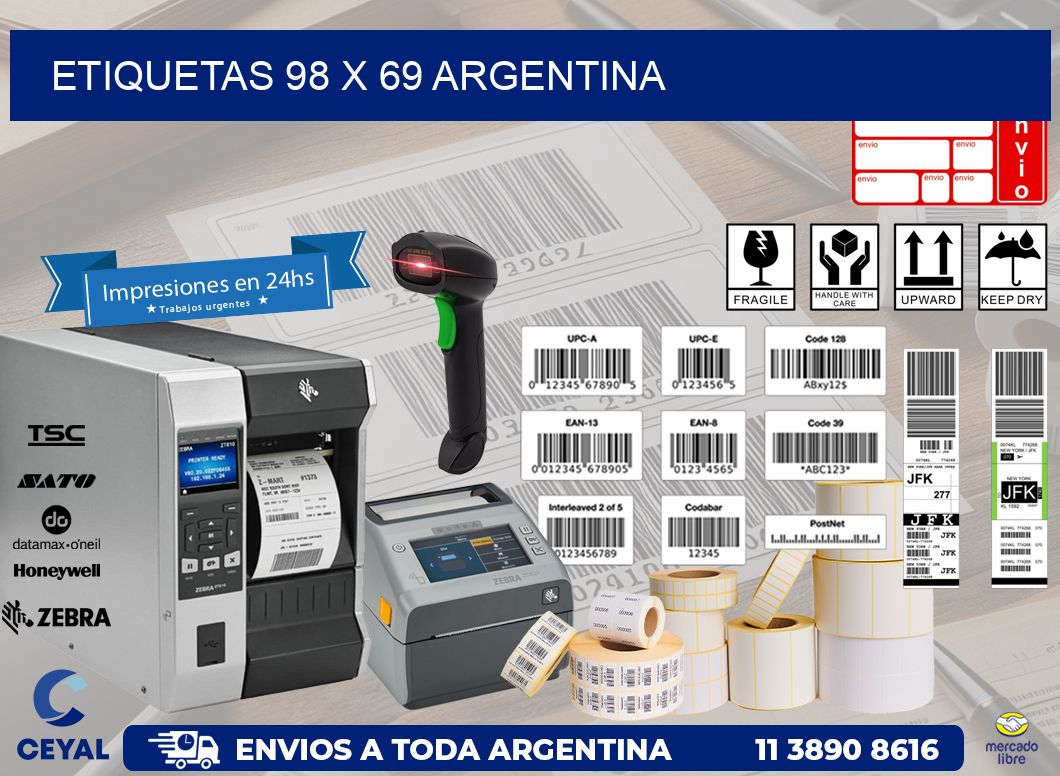 ETIQUETAS 98 x 69 ARGENTINA