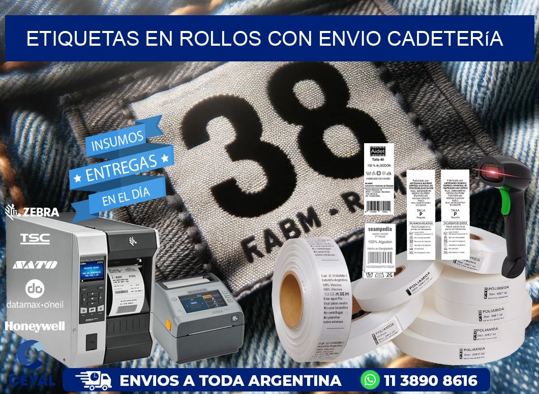 ETIQUETAS EN ROLLOS CON ENVIO Cadetería