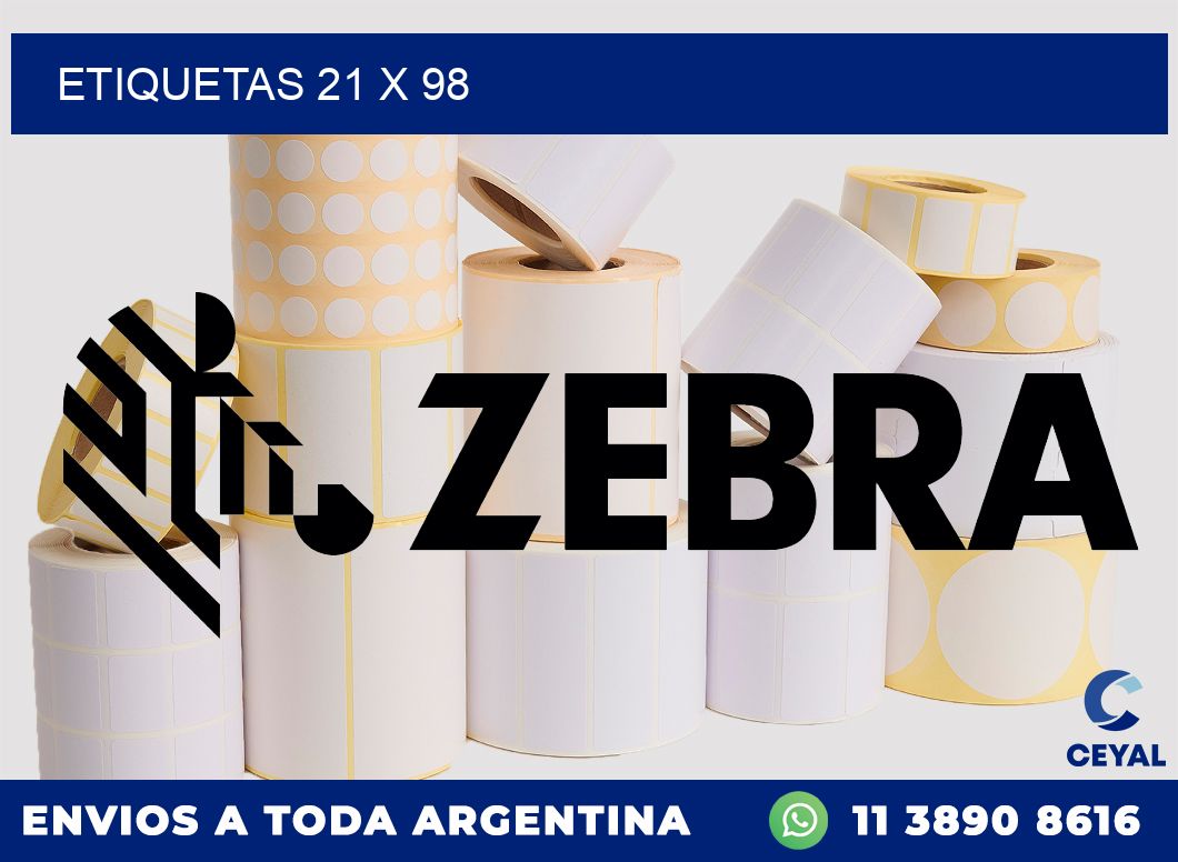 etiquetas 21 x 98