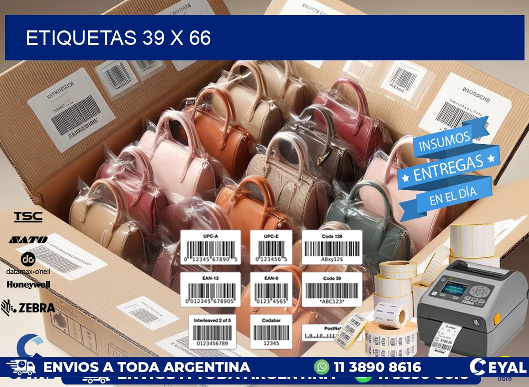etiquetas 39 x 66