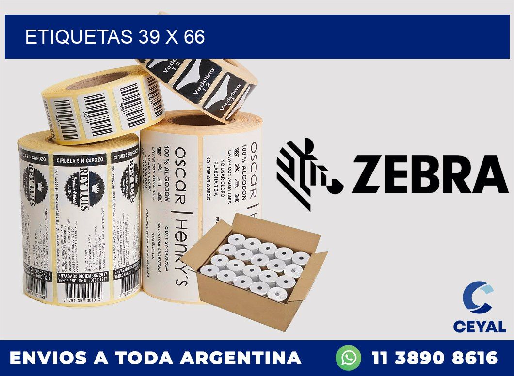 etiquetas 39 x 66