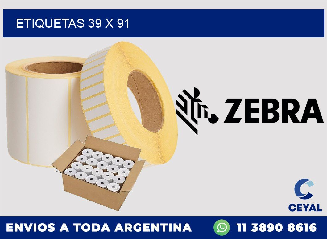 etiquetas 39 x 91