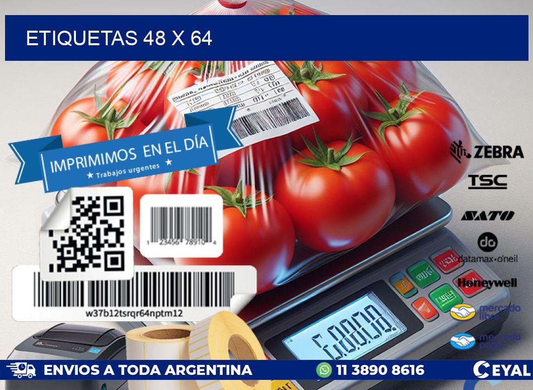 etiquetas 48 x 64