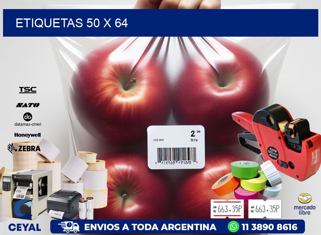 etiquetas 50 x 64