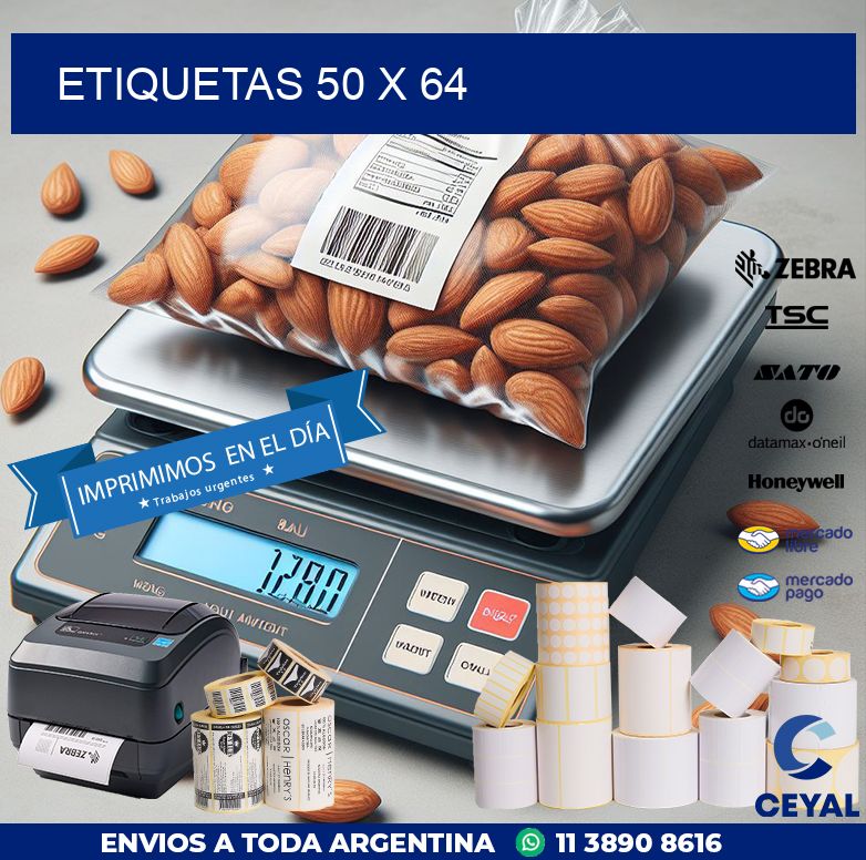 etiquetas 50 x 64