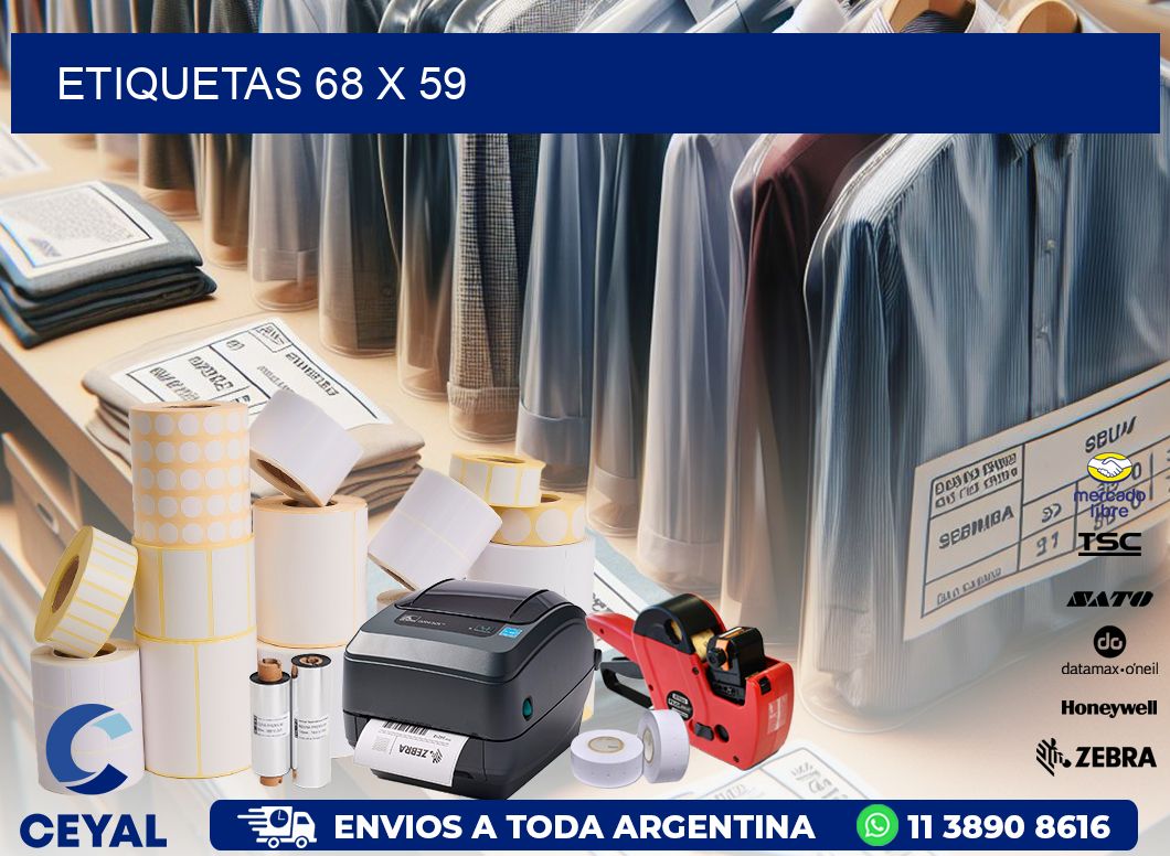 etiquetas 68 x 59