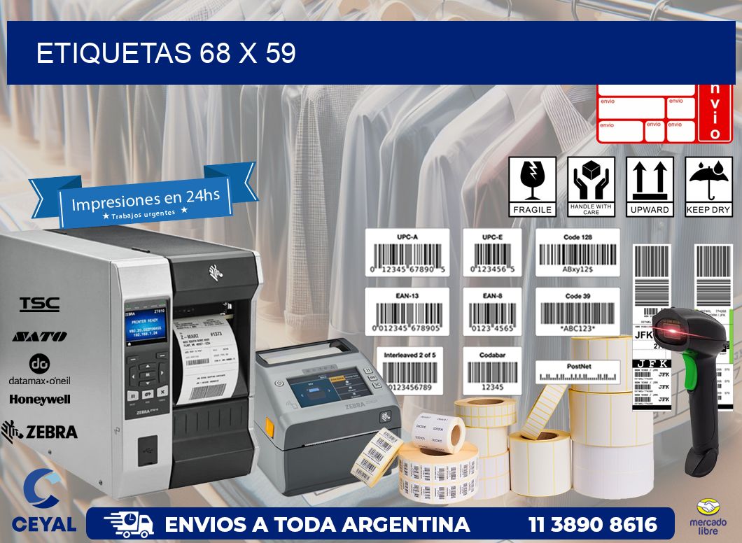 etiquetas 68 x 59