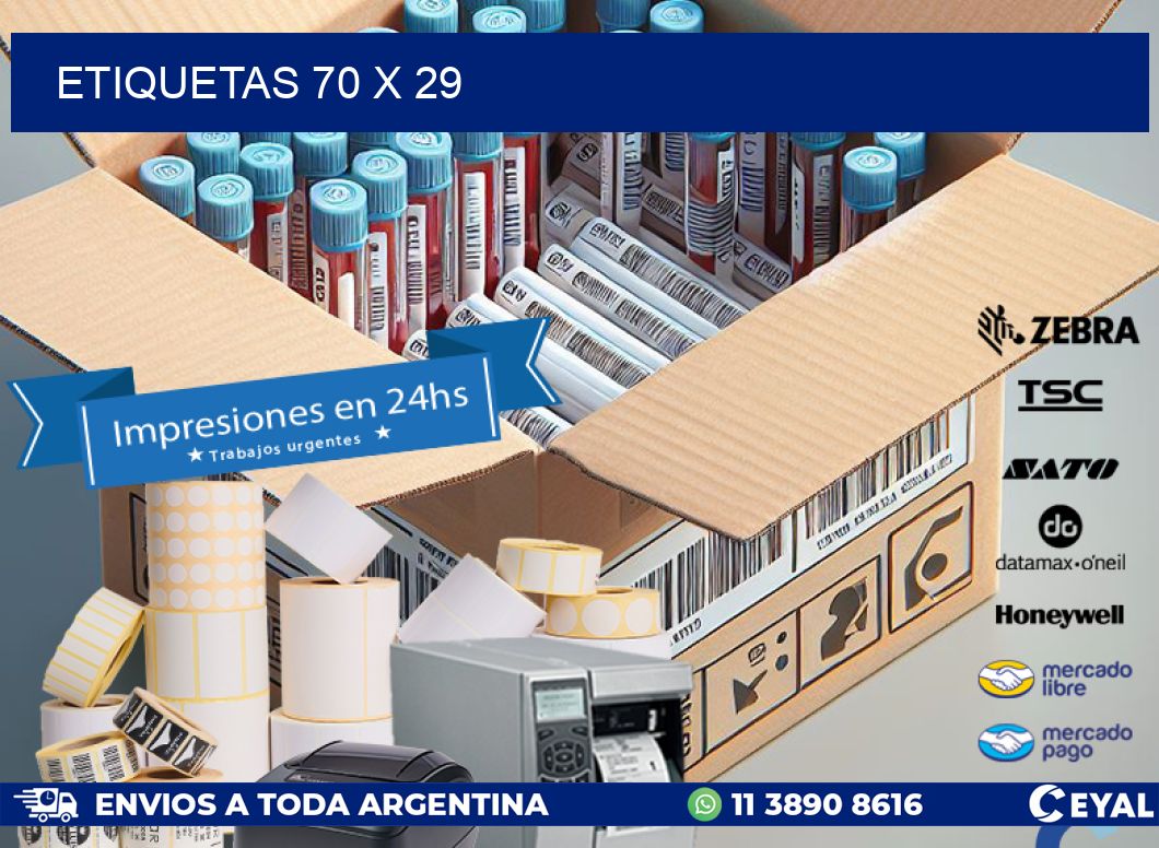 etiquetas 70 x 29