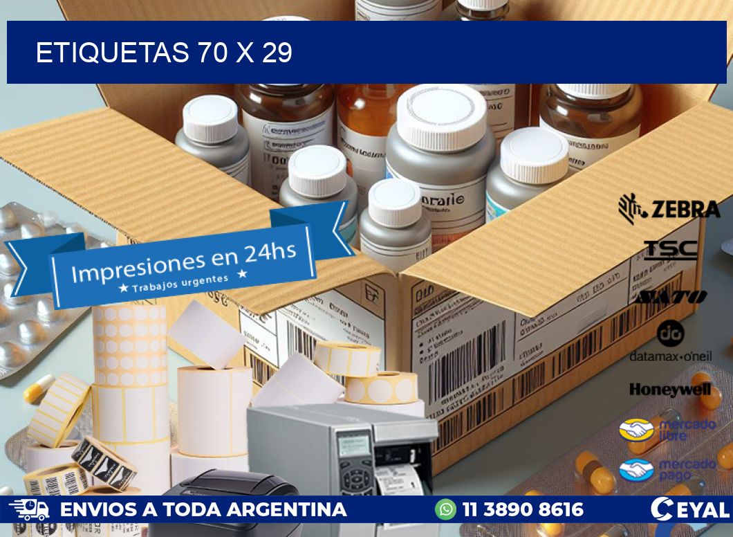 etiquetas 70 x 29