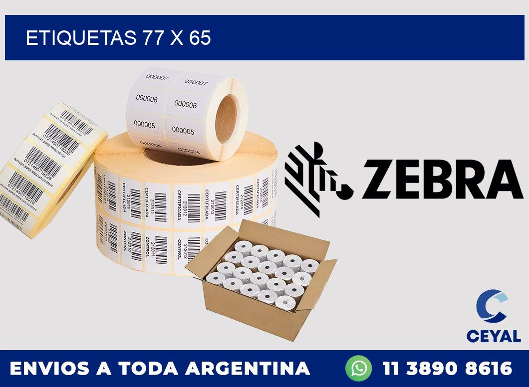 etiquetas 77 x 65