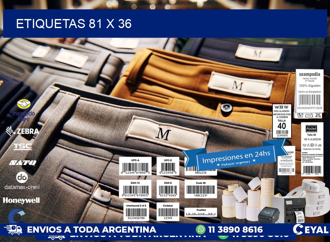 etiquetas 81 x 36