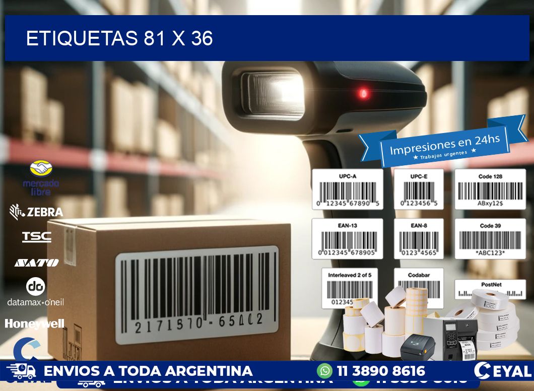 etiquetas 81 x 36