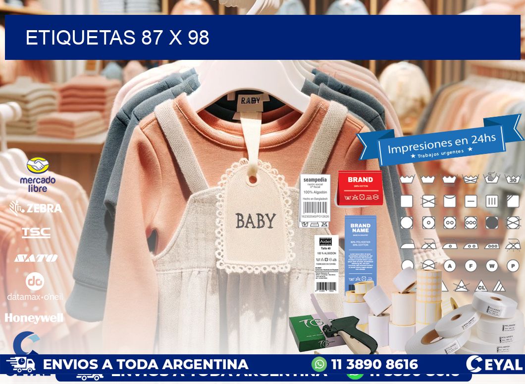 etiquetas 87 x 98