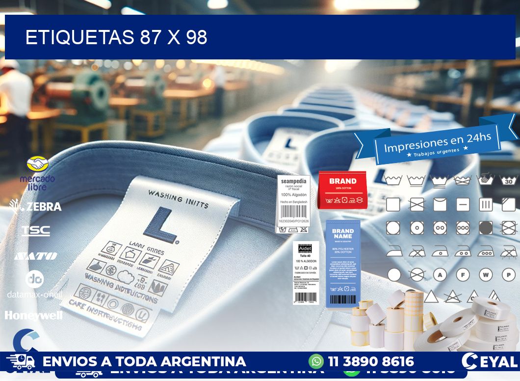 etiquetas 87 x 98
