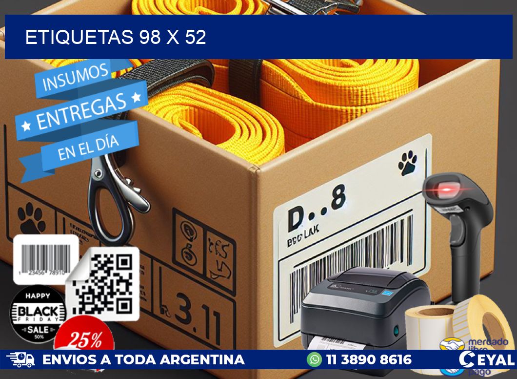 etiquetas 98 x 52