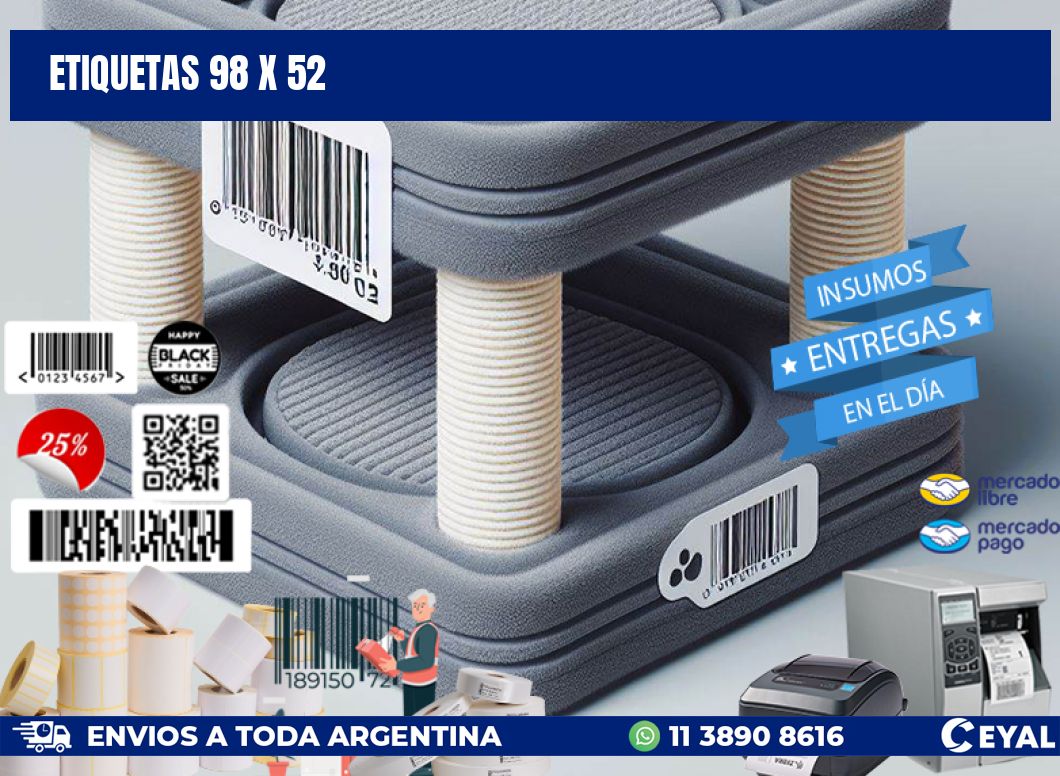 etiquetas 98 x 52