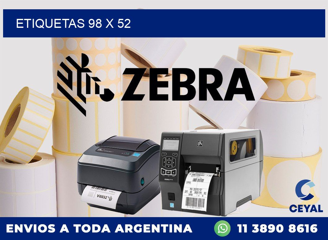 etiquetas 98 x 52