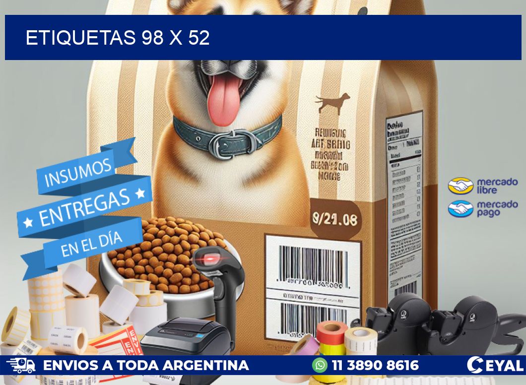 etiquetas 98 x 52