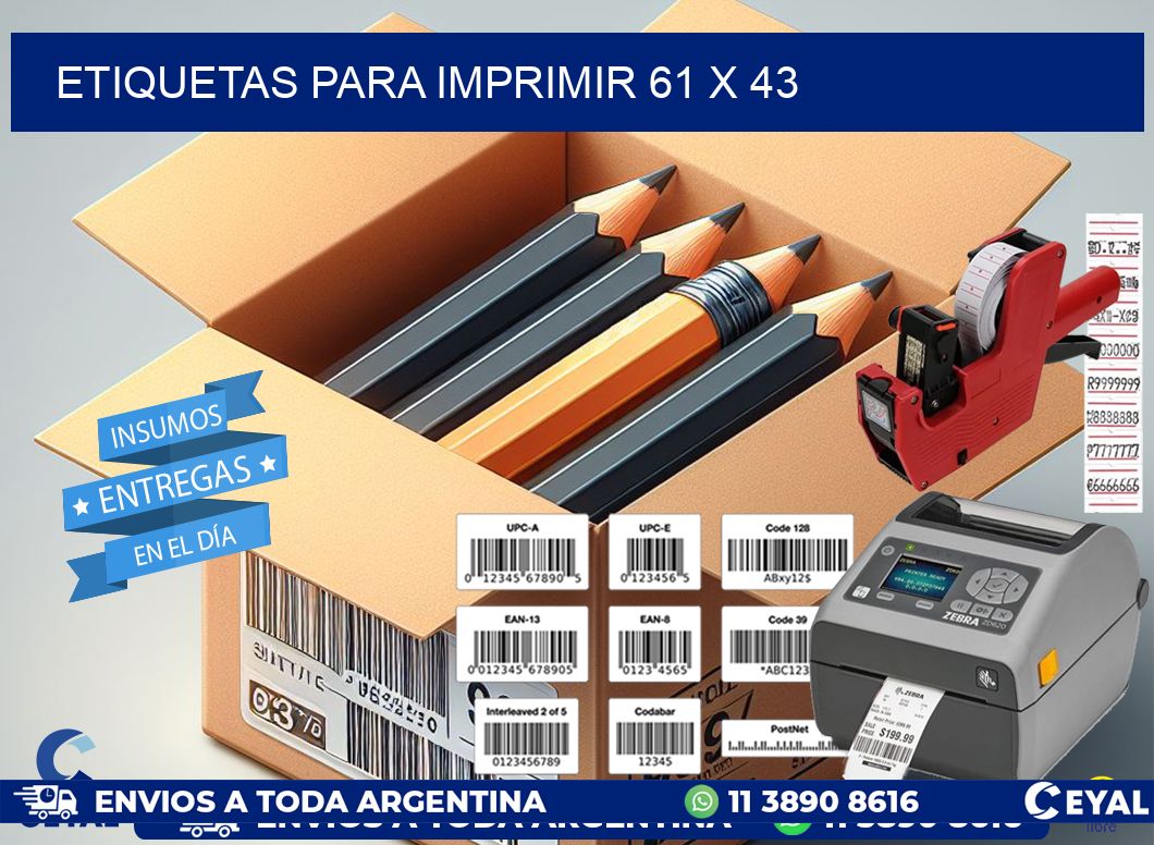 etiquetas para imprimir 61 x 43