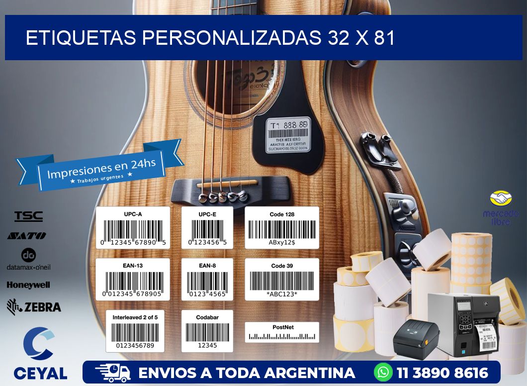 etiquetas personalizadas 32 x 81