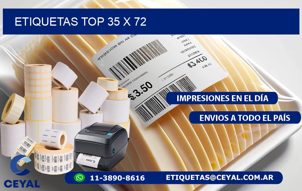 etiquetas top 35 x 72