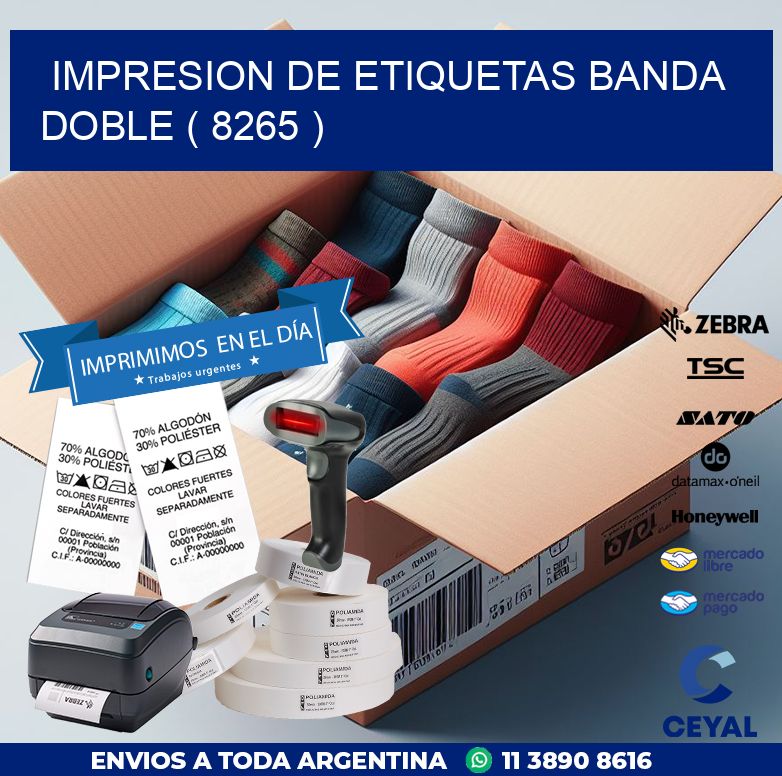 impresion de etiquetas banda doble ( 8265 )