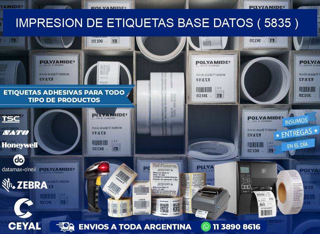 impresion de etiquetas base datos ( 5835 )