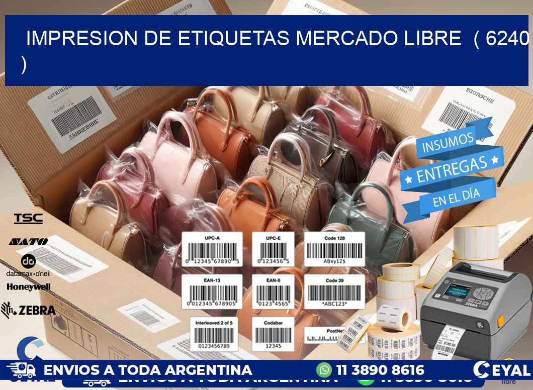 impresion de etiquetas mercado libre  ( 6240 )