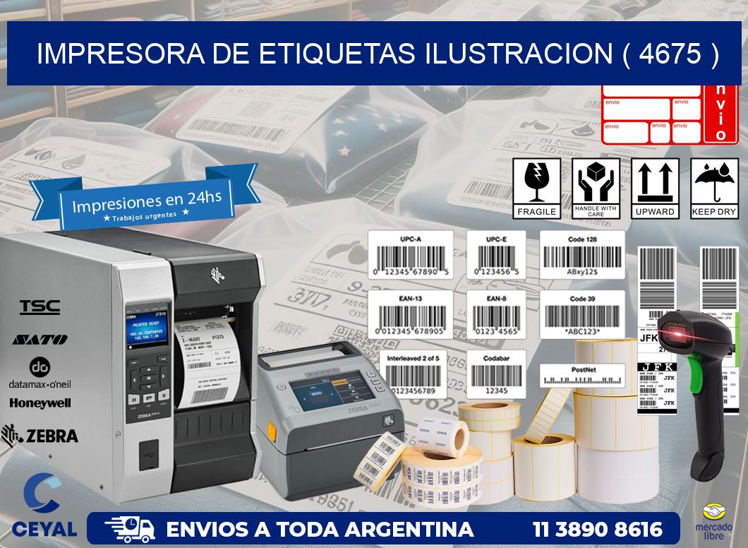 impresora de etiquetas ilustracion ( 4675 )
