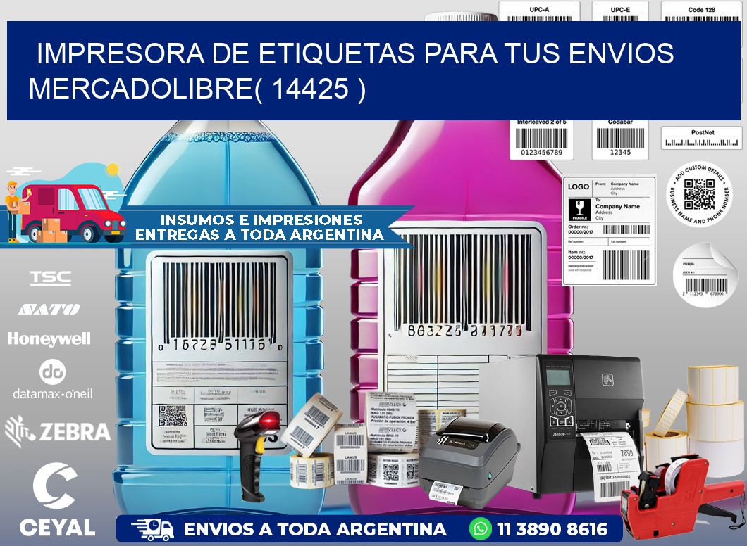 impresora de etiquetas para tus envios mercadolibre( 14425 )