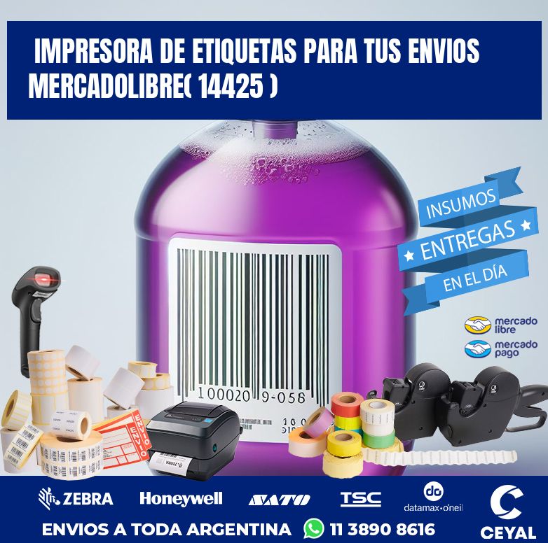 impresora de etiquetas para tus envios mercadolibre( 14425 )